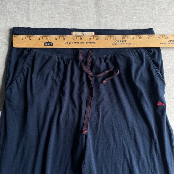 Tommy Bahama Men's Navy Blue Lounge Pants Size L G Cotton Polyester Drawstring - Picture 6 of 9
